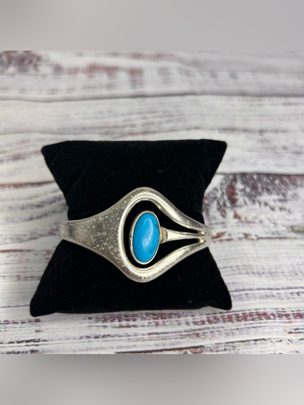 MEXICO 925 LATCHED BANGLE TURQUOISE BRACELET 46 grams